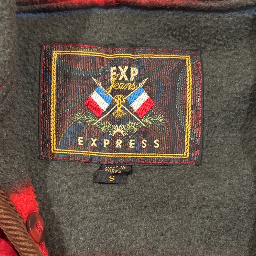 Y2K Express Red and Gray Hooded Jacket - Picture 15 of 15